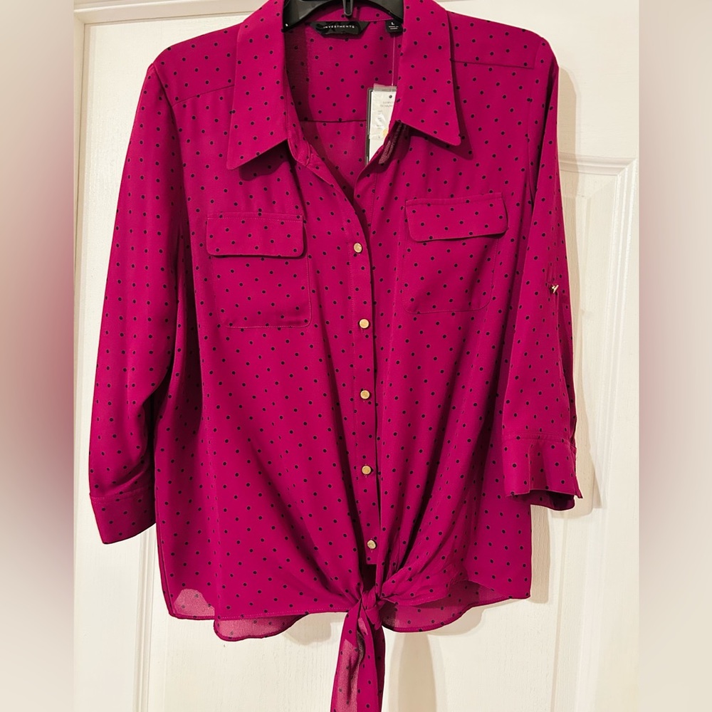 Investments women’s Large Blouse New- Never worn.